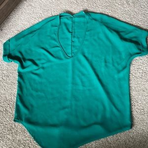 NWOT Francesca’s Emerald Green Blouse